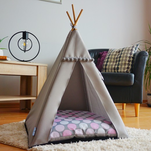 Teepee namelis-palapinė – Pink Dots